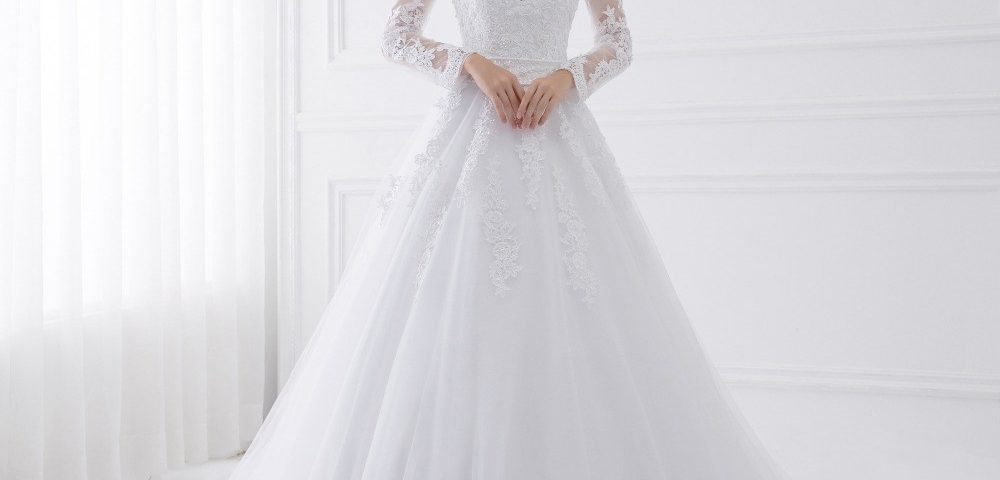 لباس عروس آستین بلند